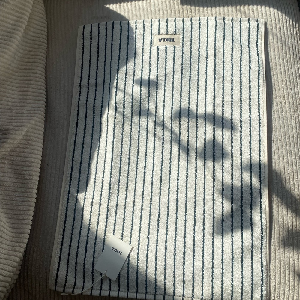 Tekla Bath Mat in Racing Stripes colorway
